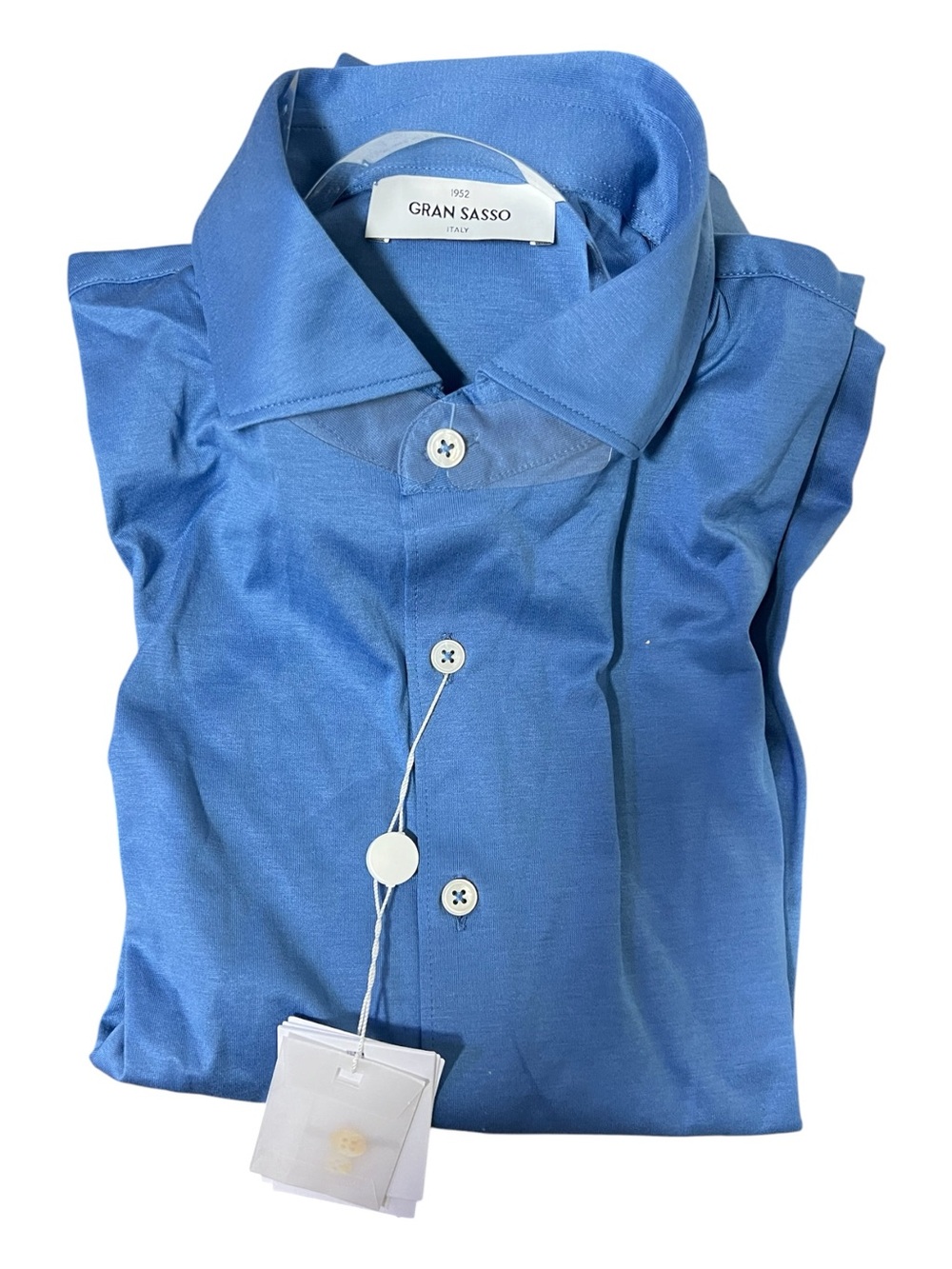 Gran Sasso Men's Blue Button Down Dress Shirt